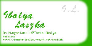 ibolya laszka business card